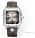 THB Factory Replica Cartier Santos Arabic Letters with Gray Dial Swiss Extra-Thin Watches